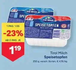 MPreis Tirol Milch Speisetopfen Angebot