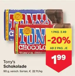 MPreis Tony's Schokolade Angebot