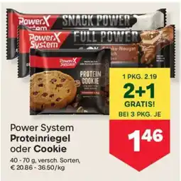 MPreis Power System Proteinriegel oder Cookie Angebot
