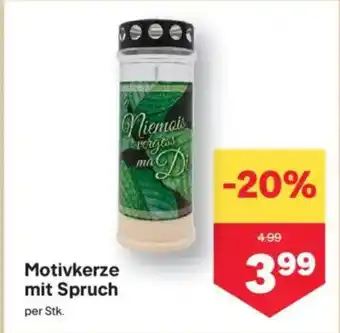 MPreis Motivkerze mit Spruch Angebot