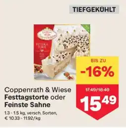 MPreis Coppenrath & Wiese Festtagstorte oder Feinste Sahne Angebot