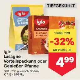 MPreis Lasagne Vorteilspackung oder Genießer Pfanne Angebot