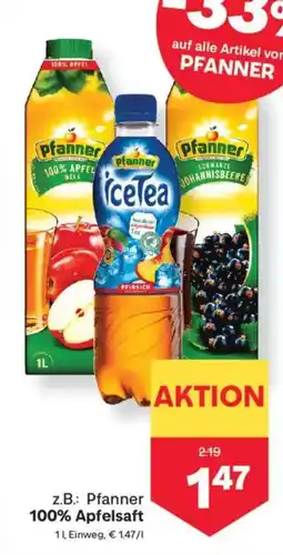 MPreis Pfanner 100% Apfelsaft Angebot