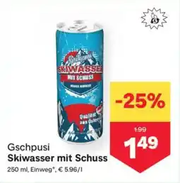 MPreis Gschpusi Skiwasser mit Schuss Angebot