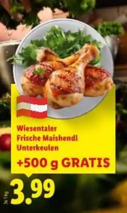 Lidl Wiesentaler Frische Maishendl Unterkeulen Angebot