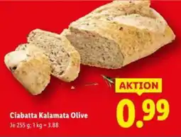Lidl Ciabatta Kalamata Olive Angebot