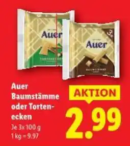 Lidl Auer Baumstämme oder Torten ecken Angebot
