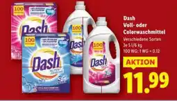 Lidl Dash Voll oder Colorwaschmittel Angebot