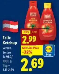 Lidl Felix ketchup Angebot
