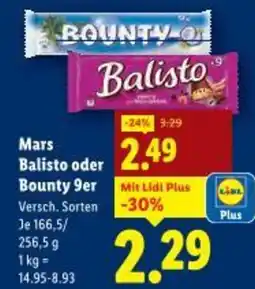 Lidl Mars Balisto oder Bounty Angebot