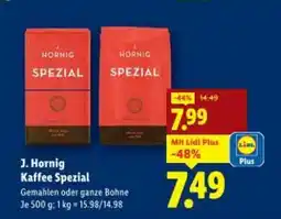 Lidl J. Hornig Kaffee Spezial Angebot