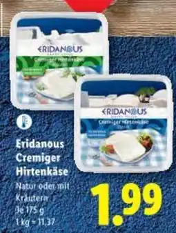 Lidl Eridanous cremiger hirtenkäse Angebot