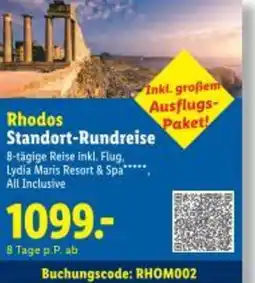 Lidl Rhodos Standort-Rundreise Angebot