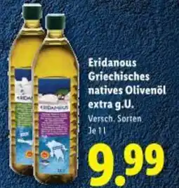 Lidl Eridanous Griechisches natives Olivenöl extra g.U. Angebot