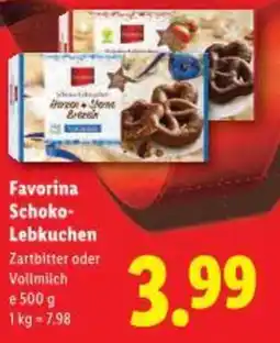 Lidl Favorina schoko- lebkuchen Angebot