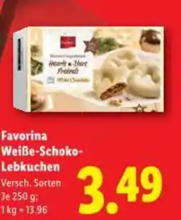 Lidl Favorina weiße-schoko- lebkuchen Angebot