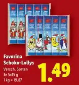 Lidl Favorina Schoko-Lollys Angebot
