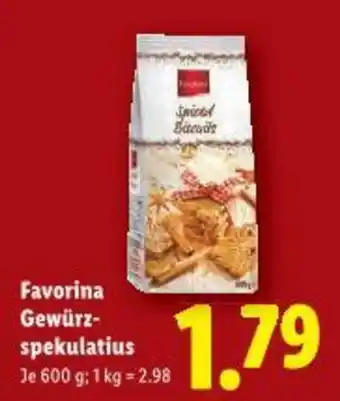 Lidl Favorina gewürz- spekulatius Angebot