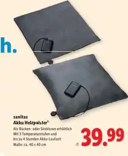Lidl Sanitas akku helzpolster Angebot