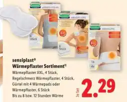 Lidl Sensiplast wärmepflaster sortiment Angebot