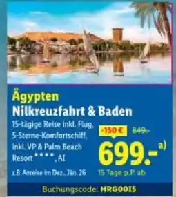 Lidl Ägypten nilkreuzfahrt & baden Angebot