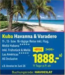 Lidl Kuba Havanna & Varadero Angebot