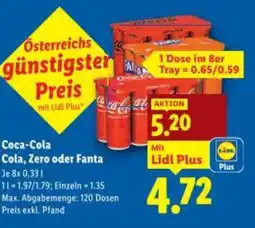 Lidl Cola, Zero oder Fanta Angebot