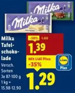 Lidl Milka tafel- schoko- lade Angebot