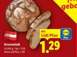 Lidl kKrustenlaib Angebot