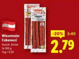 Lidl Wiesentaler Cabanossi Angebot