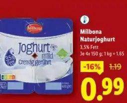 Lidl Milbona Naturjoghurt Angebot