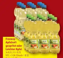 Lidl Freeway apfelsaft gespritzt oder leichter apfel Angebot