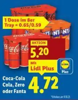 Lidl Coca-cola cola, zero oder fanta Angebot