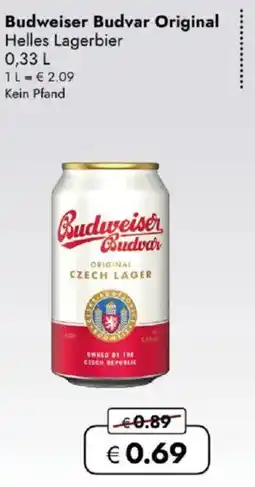 Travel FREE Budweiser budvar original Angebot