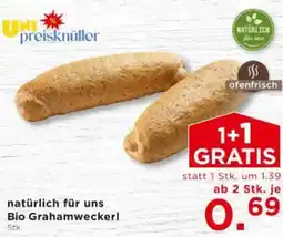 Unimarkt natürlich für uns Bio Grahamweckerl Angebot