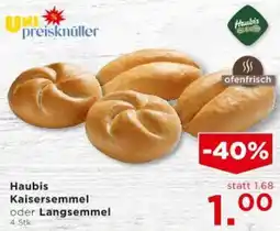 Unimarkt Haubis Kaisersemmel oder Langsemmel Angebot