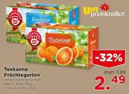 Unimarkt Teekanne Früchtegarten Angebot