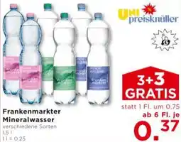 Unimarkt Frankenmarkter Mineralwasser Angebot