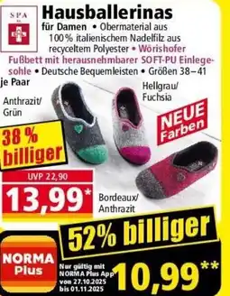 Norma SPA Hausballerinas Angebot