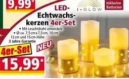 Norma LED- Echtwachs- kerzen 4er-Set Angebot