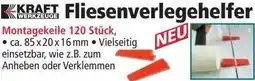 Norma KKRAFT Fliesenverlegehelfer Montagekeile 120 Stück, Angebot