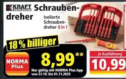 Norma KRAFT Schrauben- dreher Isolierte Schrauben- dreher 8 in 1 Angebot