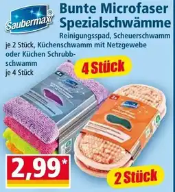 Norma Saubermax Bunte Microfaser Spezialschwämme Angebot