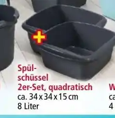 Norma TOPTEX Wäschehelfer aus robustem Kunststoff Spül- schüssel 2er-Set, quadratisch Angebot