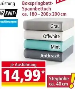 Norma DREAMTEX Bambus-Topper-/Bambus- Boxspringbett-Spannbett- tuch Angebot