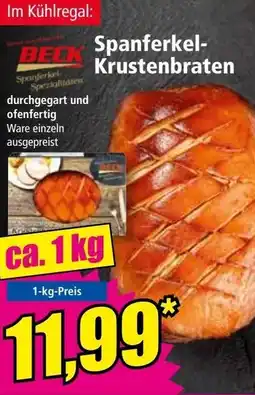 Norma BECK Spanferkel- Krustenbraten Angebot