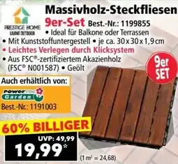 Norma Massivholz-Steckfliesen 9er-Set Angebot