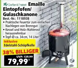 Norma Garten & Freizeit Emaille Eintopfofen/ Gulaschkanone Angebot