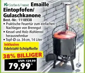 Norma Garten & Freizeit Emaille Eintopfofen/ Gulaschkanone Angebot