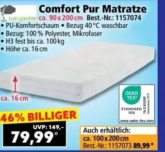 Norma Comfort Pur Matratze Angebot